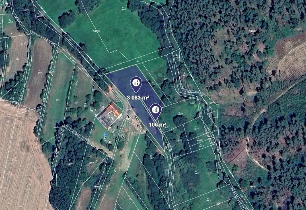 Prodej pozemku 2126 m², Brusy · Přešťovice