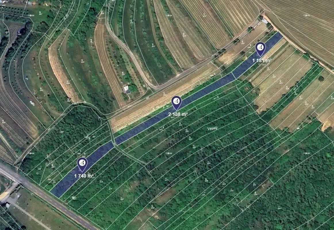 Prodej pozemku 2530 m², Němčičky u Hustopečí · Němčičky