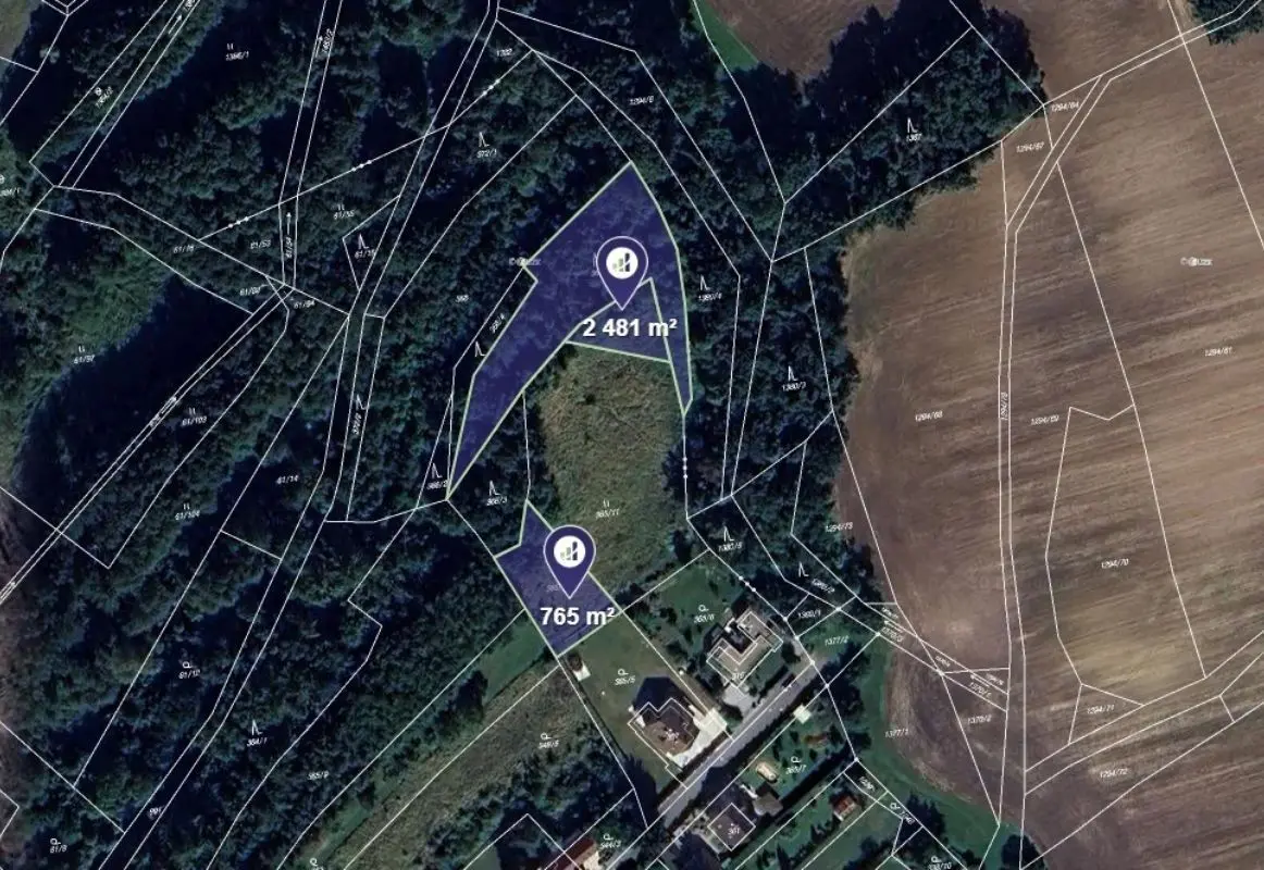 Prodej pozemku 3246 m², Hradečno