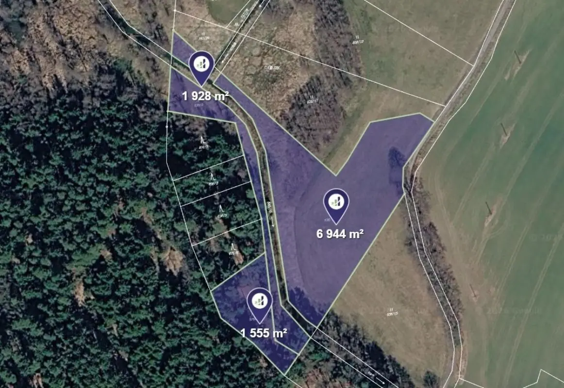Prodej pozemku 10427 m², Kolence · Novosedly nad Nežárkou