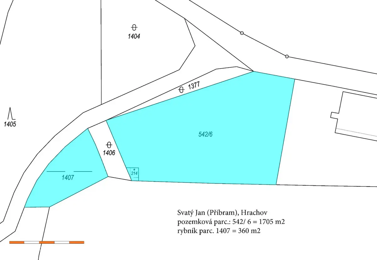 Prodej pozemku 2065 m², Hrachov · Svatý Jan