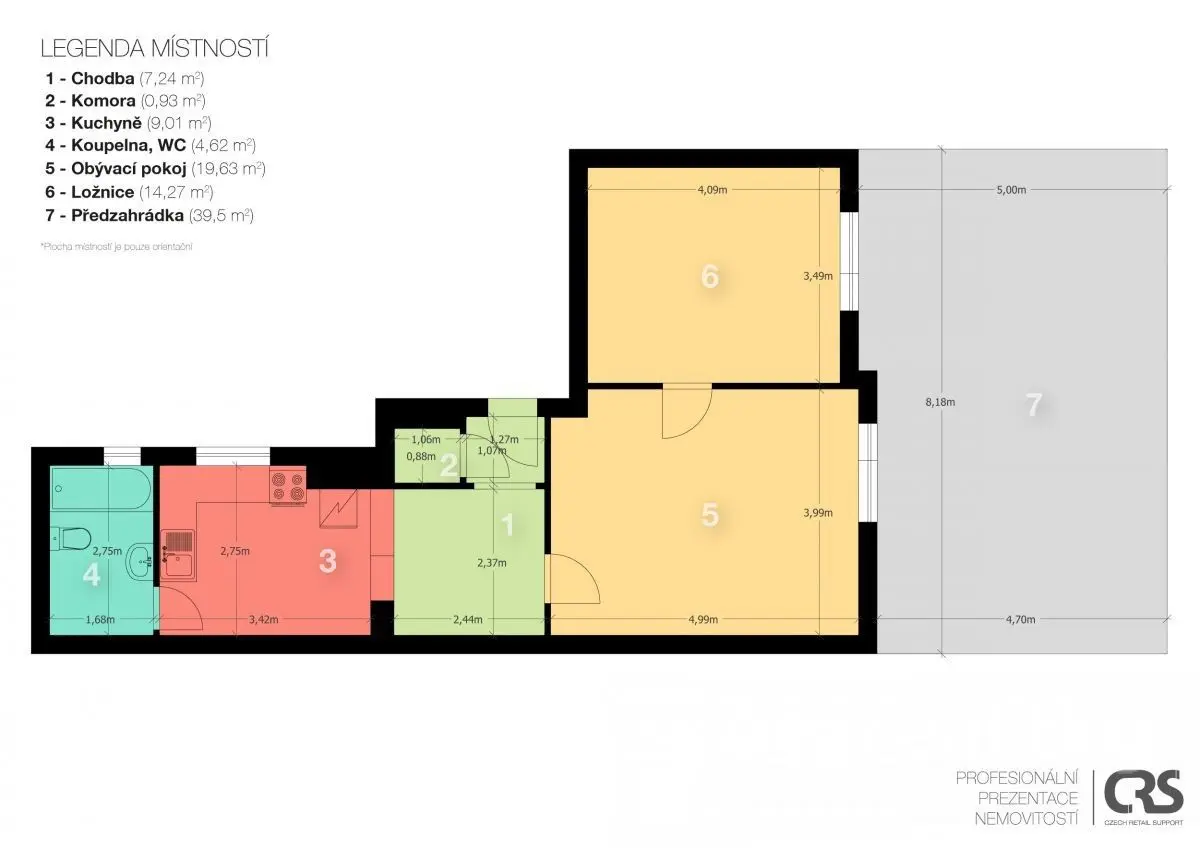 Pronájem bytu 2+1 55 m², Olešnická · Kbely