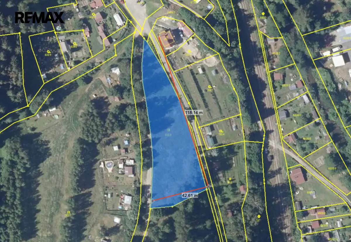 Prodej pozemku 3136 m², Krásná u Kraslic · Kraslice