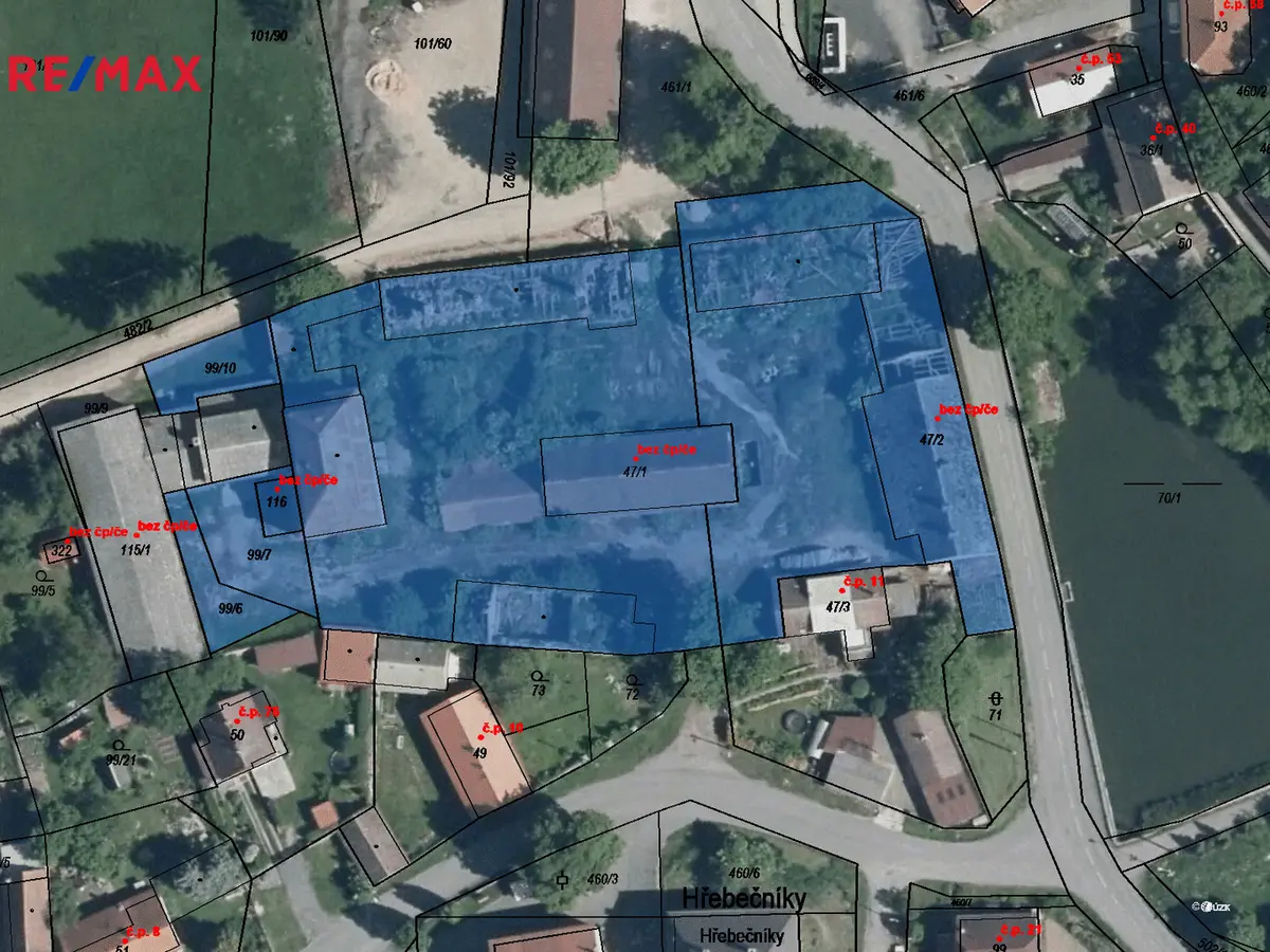 Prodej pozemku 7070 m², Hřebečníky – část obce