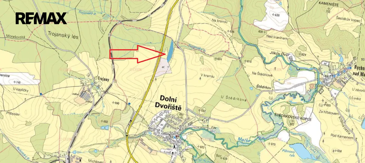 Prodej pozemku 15364 m², Dolní Dvořiště – část obce