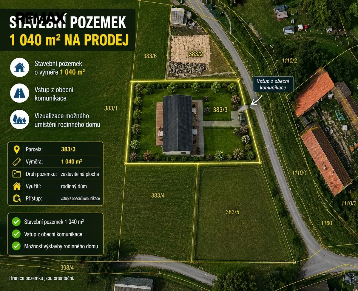 Prodej pozemku 1040 m², Hořice – část obce