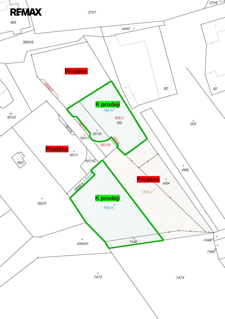 Prodej pozemku 783 m², Opatov – část obce Opatov v Čechách
