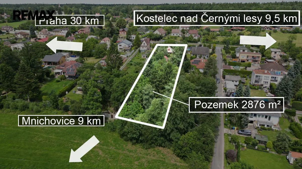 Prodej pozemku 2876 m², Kutnohorská · Srbín · Mukařov
