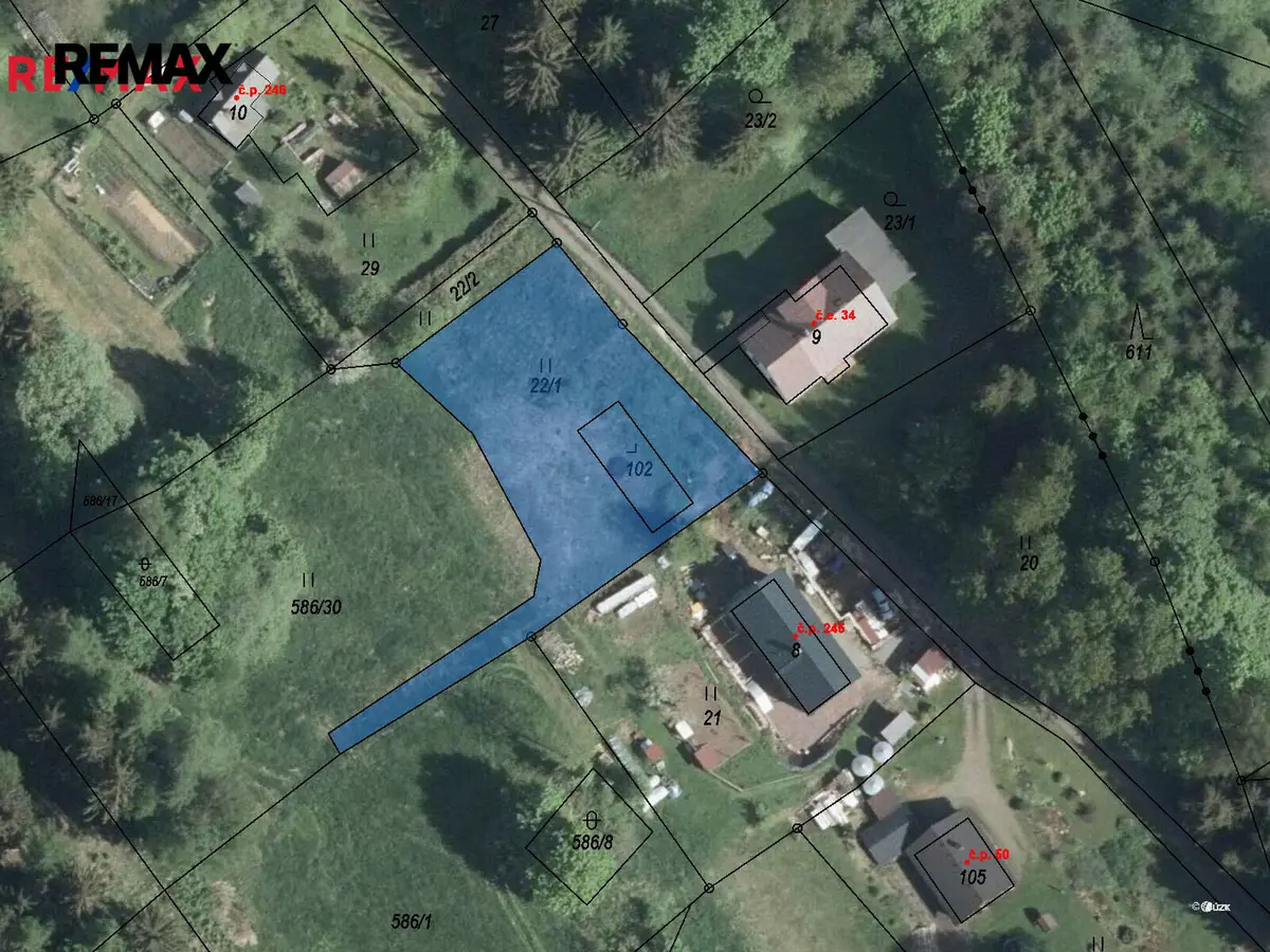 Prodej pozemku 902 m², Radvanice – část obce Slavětín u Radvanic