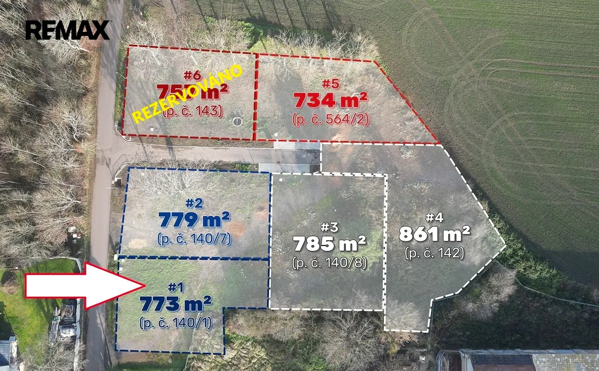 Prodej pozemku 773 m², Lišnice