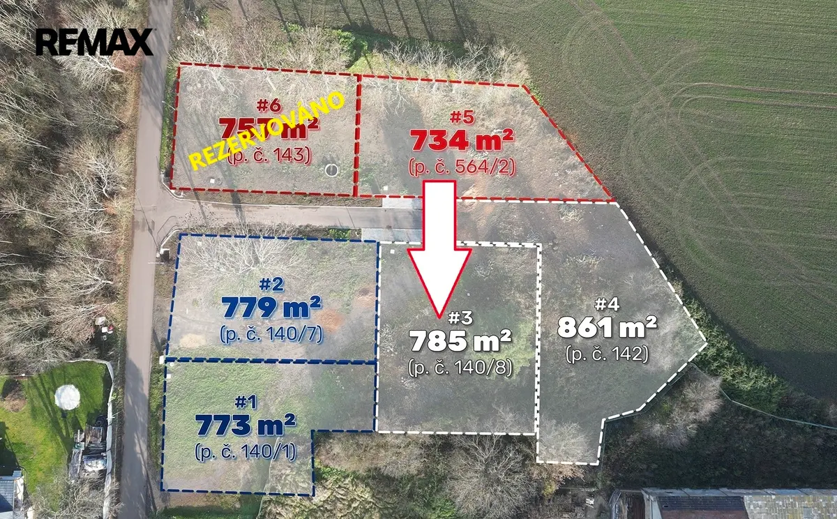 Prodej pozemku 785 m², Lišnice