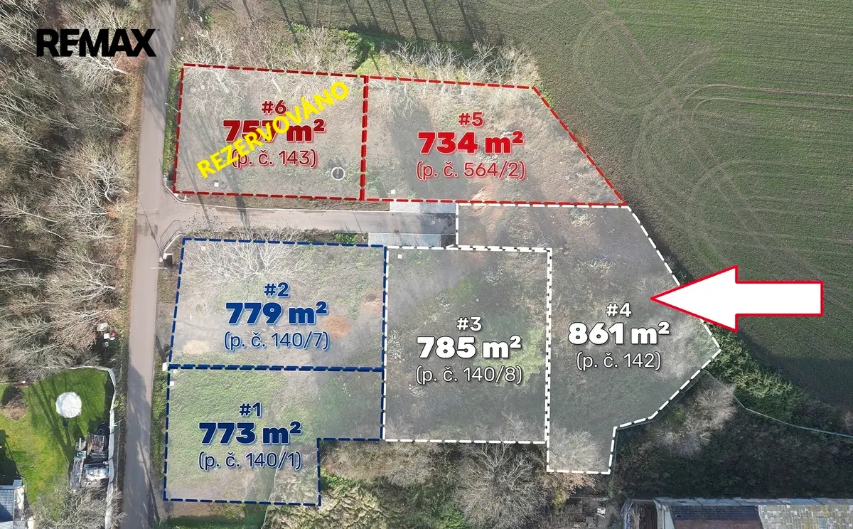 Prodej pozemku 861 m², Lišnice