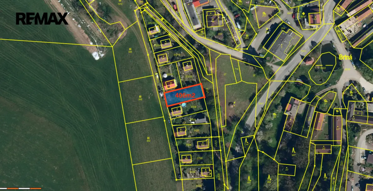 Prodej pozemku 405 m², Brtná · Želiv