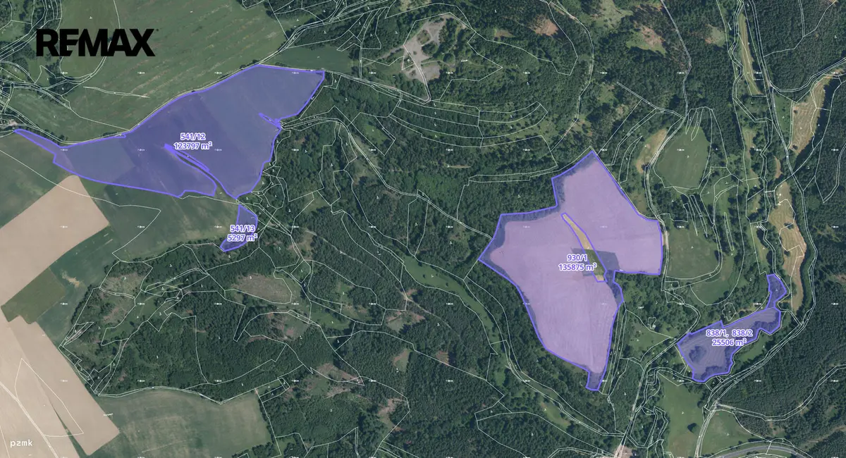 Prodej pozemku 290475 m², Kříženec · Planá