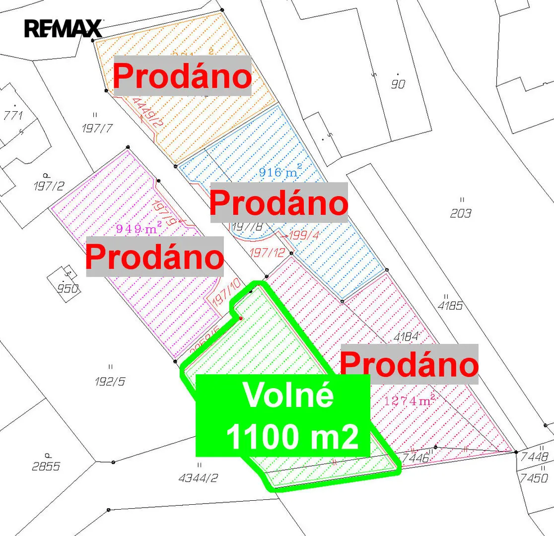 Prodej pozemku 1100 m², Opatov – část obce Opatov v Čechách