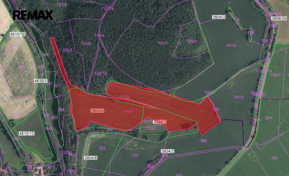 Prodej pozemku 49428 m², Počepice · okres Příbram