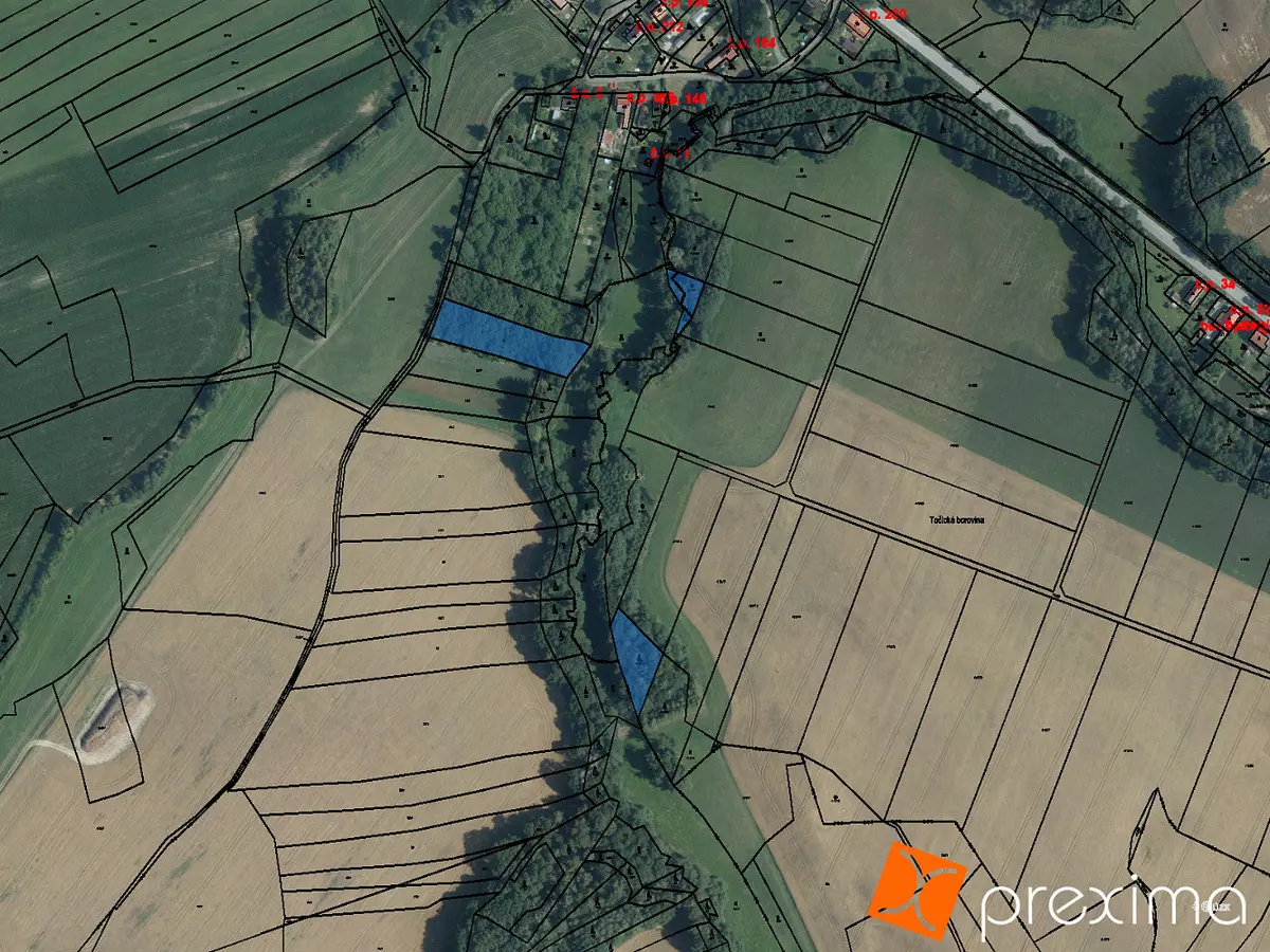 Prodej pozemku 2461 m², Kraborovice · okres Havlíčkův Brod