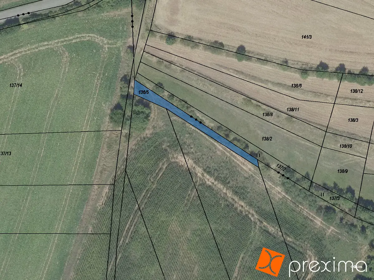 Prodej pozemku 10 m², Zalešany · okres Kolín