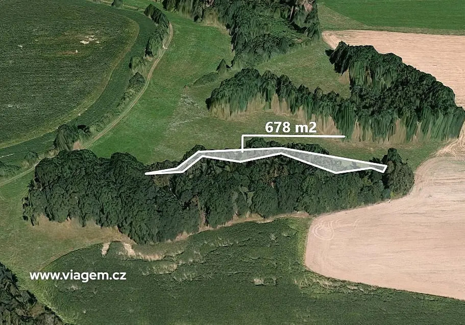 Prodej pozemku 678 m², Bořice u Domažlic · Zahořany