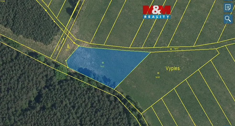 Prodej pozemku 187 m², Kladruby nad Labem - Kolesa · okres Pardubice