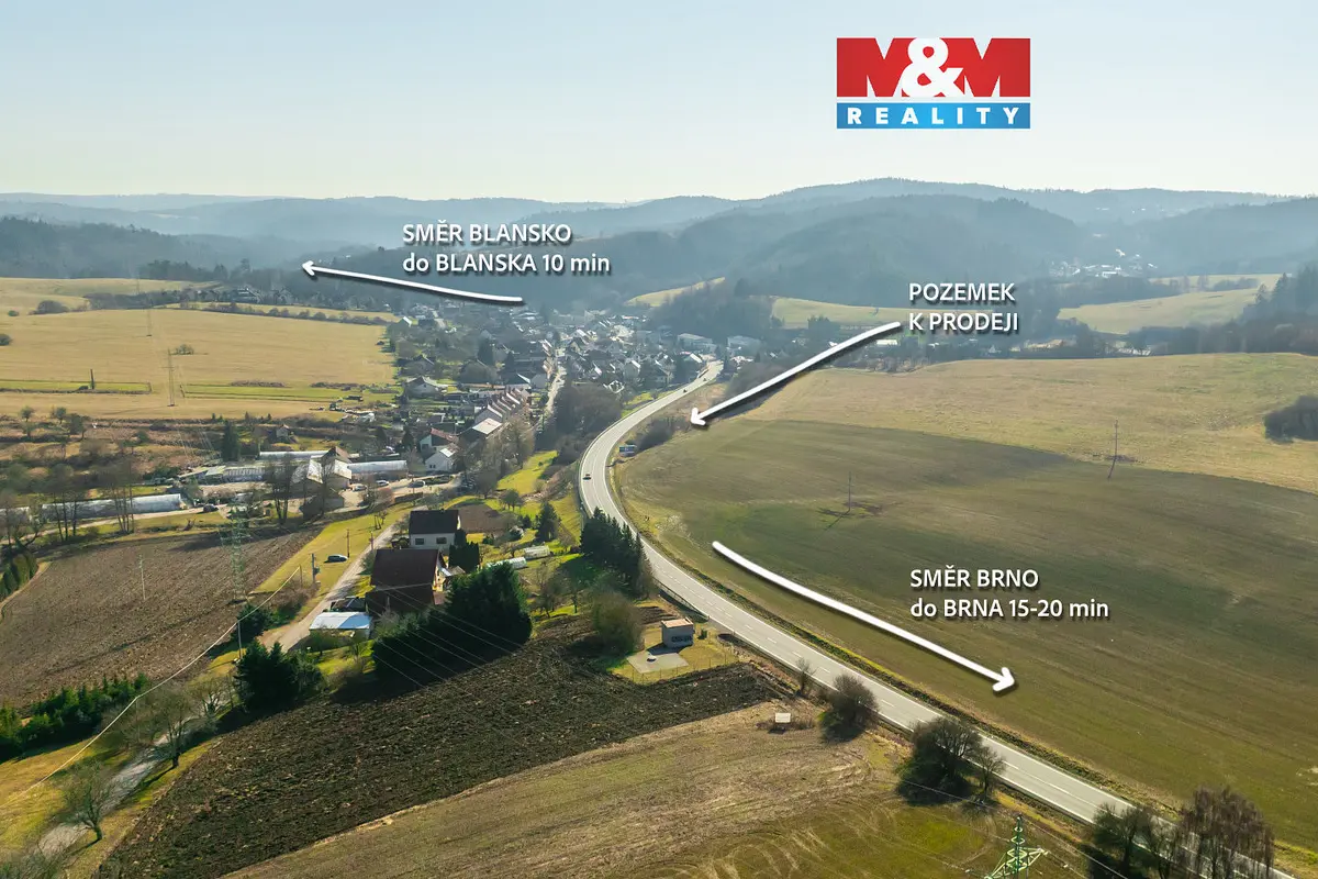 Prodej pozemku 4491 m², Šebrov · Šebrov-Kateřina