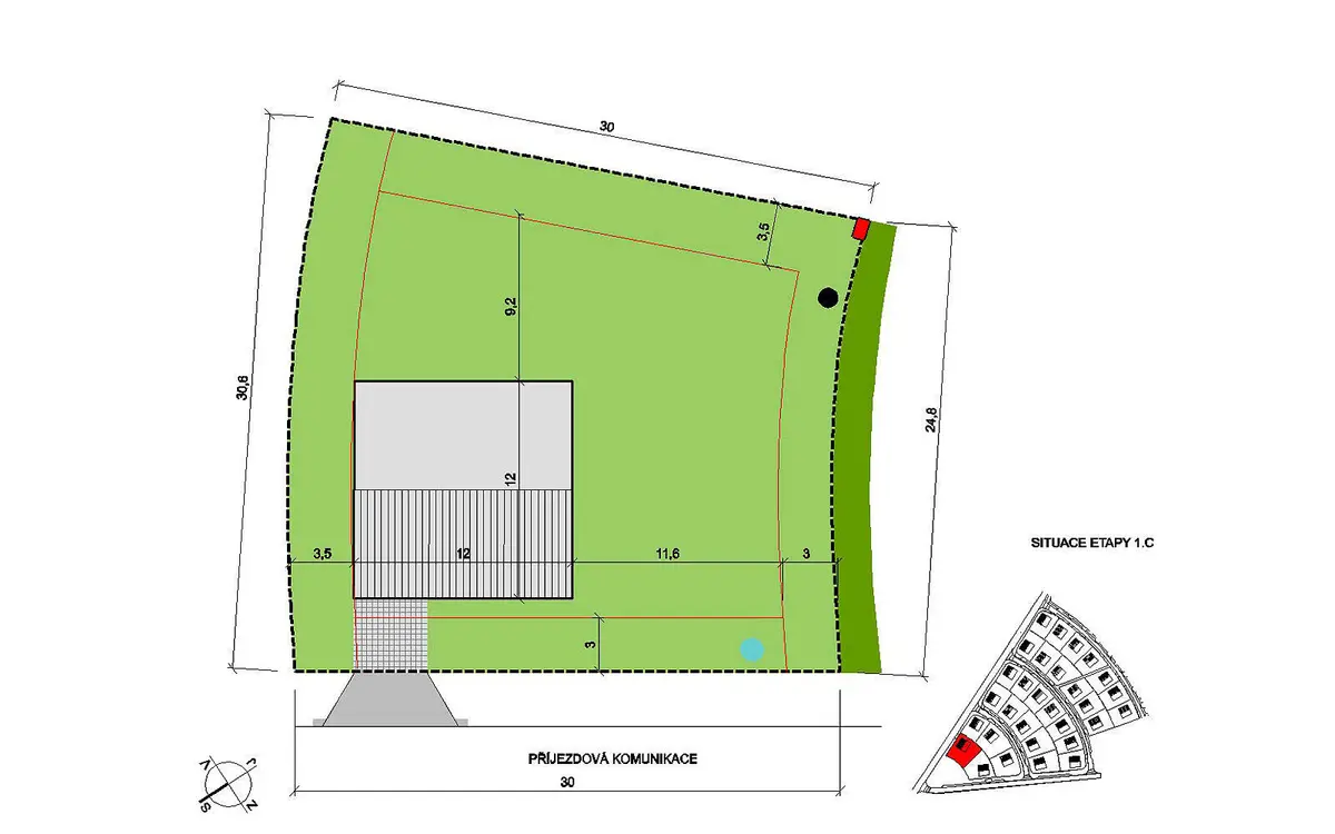 Prodej pozemku 840 m², Choťánky · okres Nymburk