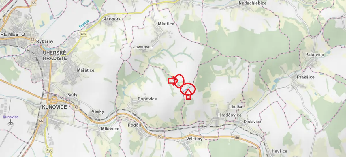 Prodej pozemku 190 m², Veletiny - Horní Bříza