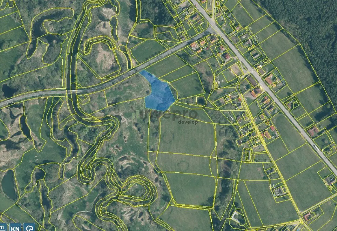 Prodej pozemku 5495 m², Halámky · okres Jindřichův Hradec