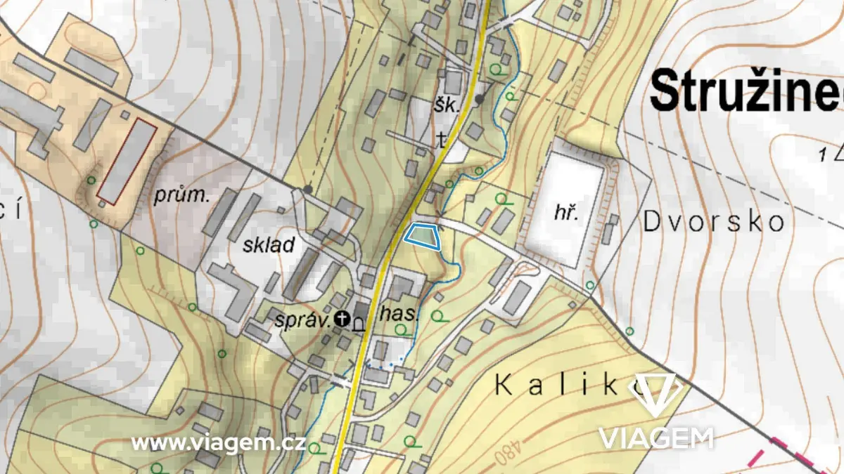 Prodej pozemku 233 m², Stružinec · okres Semily