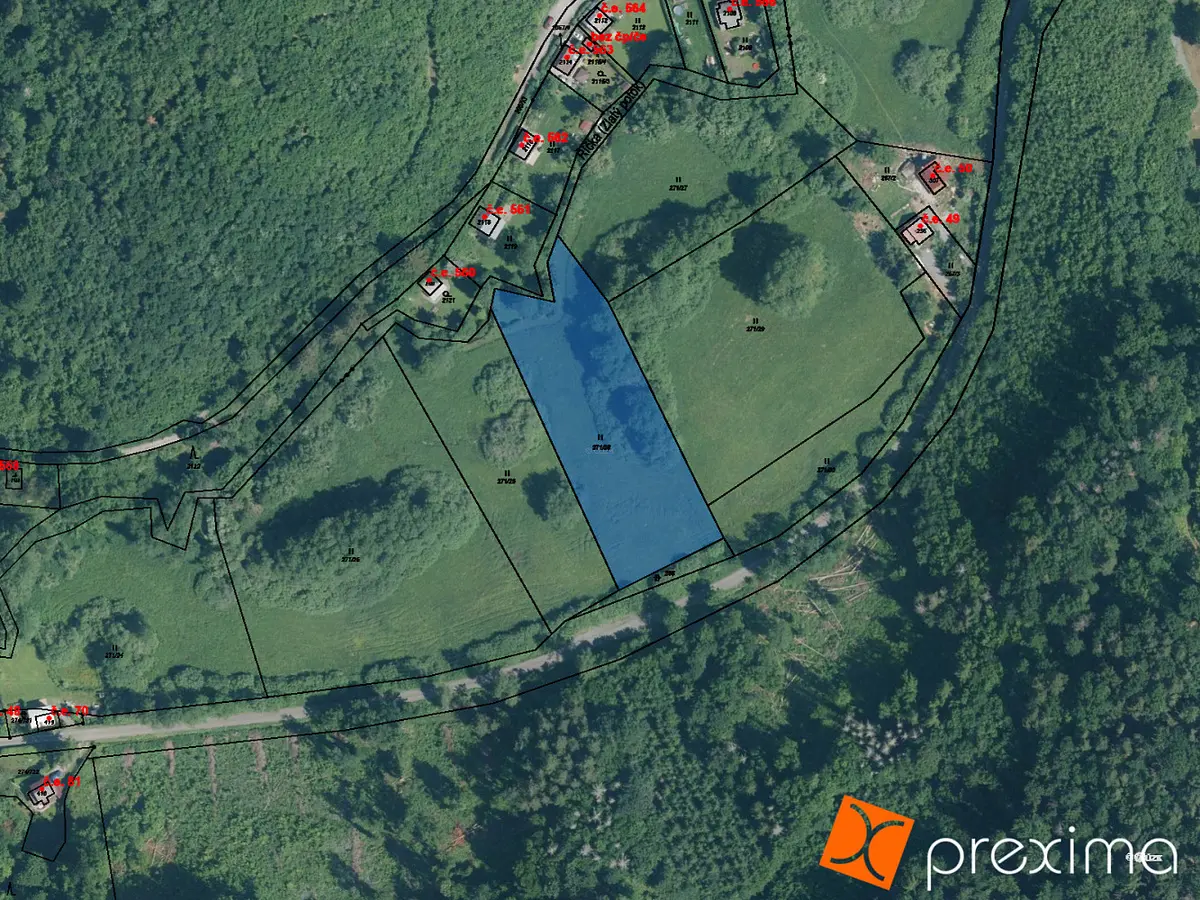 Prodej pozemku 1842 m², Hostěnice · okres Brno-venkov