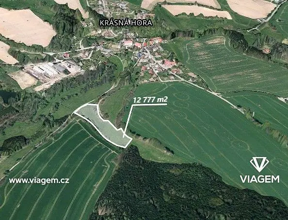 Prodej pozemku 12777 m², Krásná Hora · okres Havlíčkův Brod