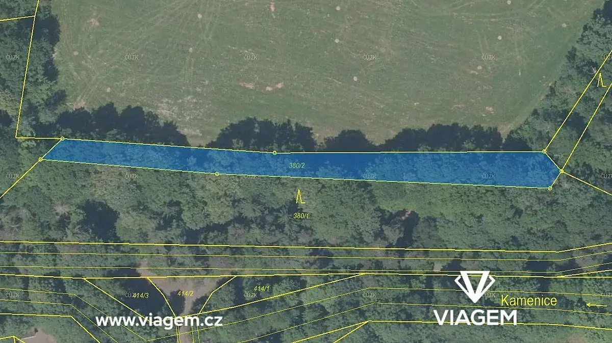 Prodej pozemku 1247 m², Dolní Kamenice · Česká Kamenice