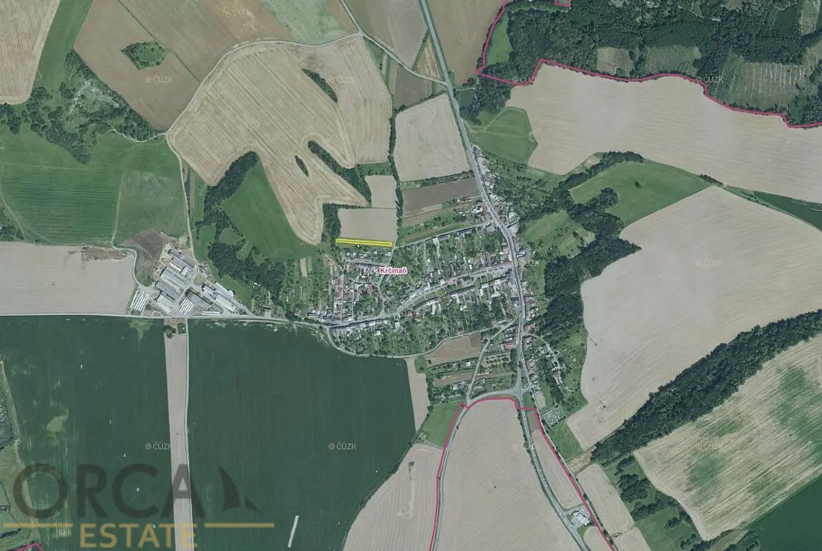 Prodej pozemku 181 m², Krčmaň · okres Olomouc