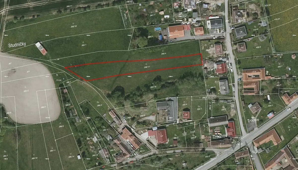 Prodej pozemku 2403 m², Borovany - Trocnov · okres České Budějovice