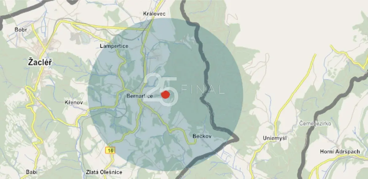 Prodej pozemku 34594 m², Bernartice · okres Trutnov