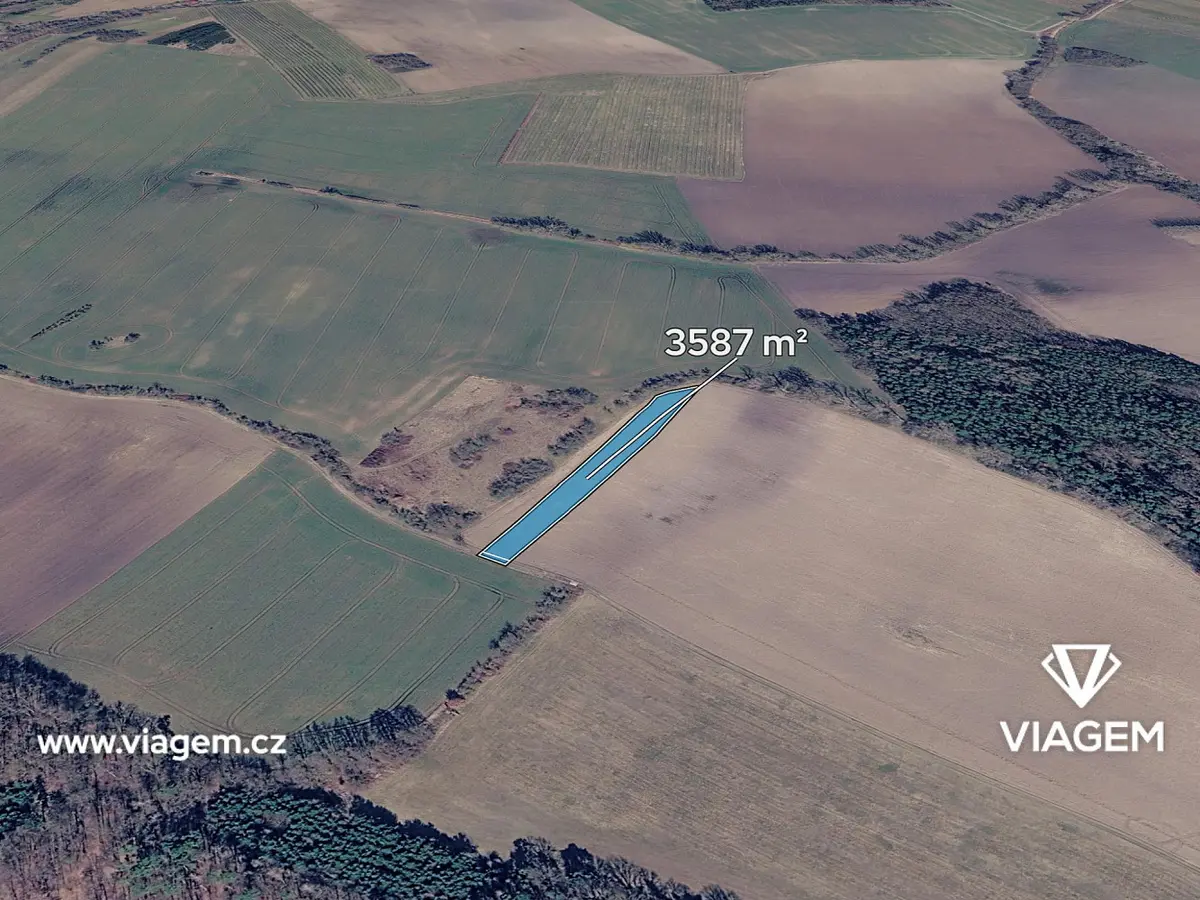 Prodej pozemku 3587 m², Vinařice u Týnce nad Labem · Týnec nad Labem