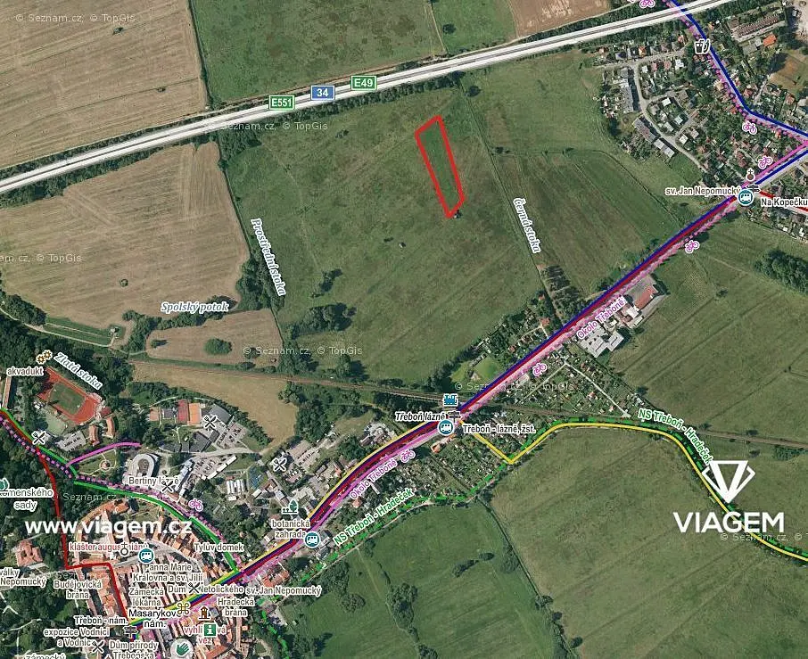 Prodej pozemku 159 m², Třeboň · okres Jindřichův Hradec