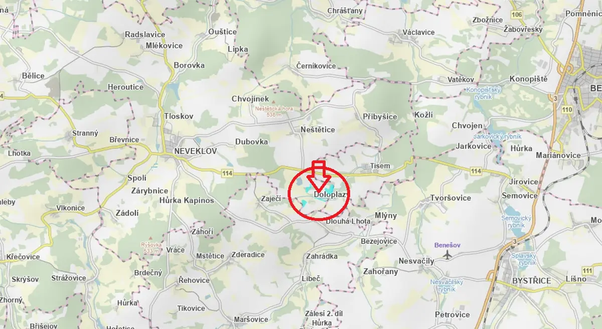 Prodej pozemku 7437 m², Tisem - Podomí