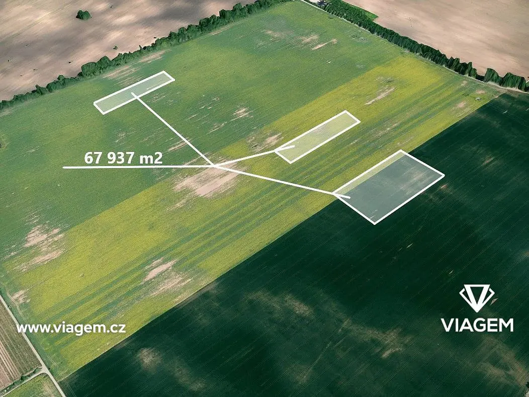 Prodej pozemku 1415 m², Hrušky · okres Břeclav