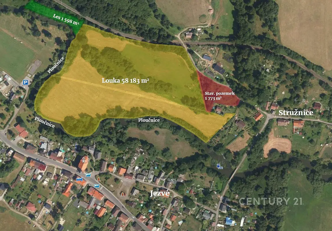 Prodej pozemku 59956 m², Stružnice · okres Česká Lípa
