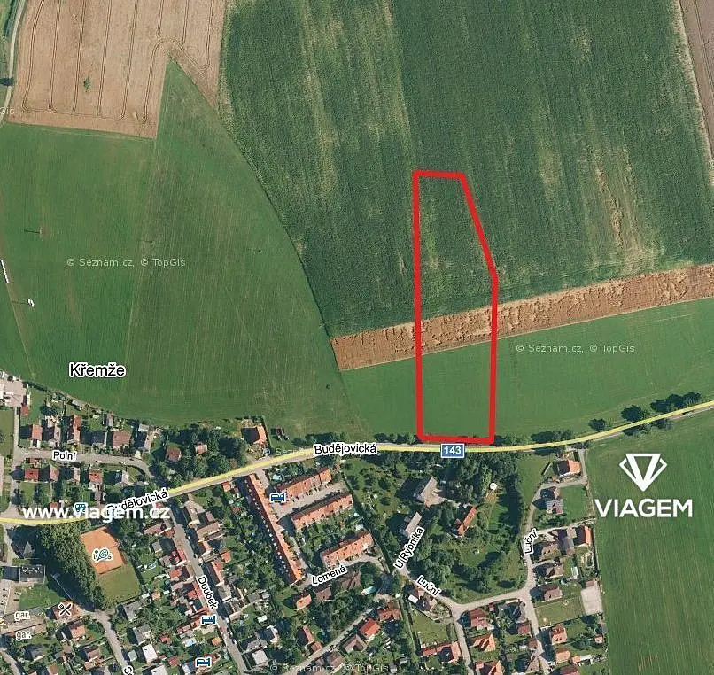 Prodej pozemku 1559 m², Křemže · okres Český Krumlov