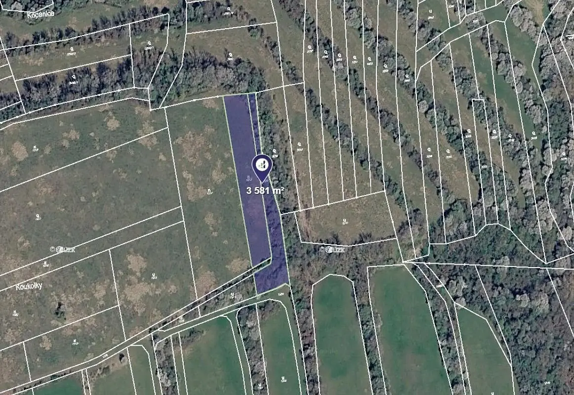 Prodej pozemku 3992 m², Tučapy · okres Uherské Hradiště