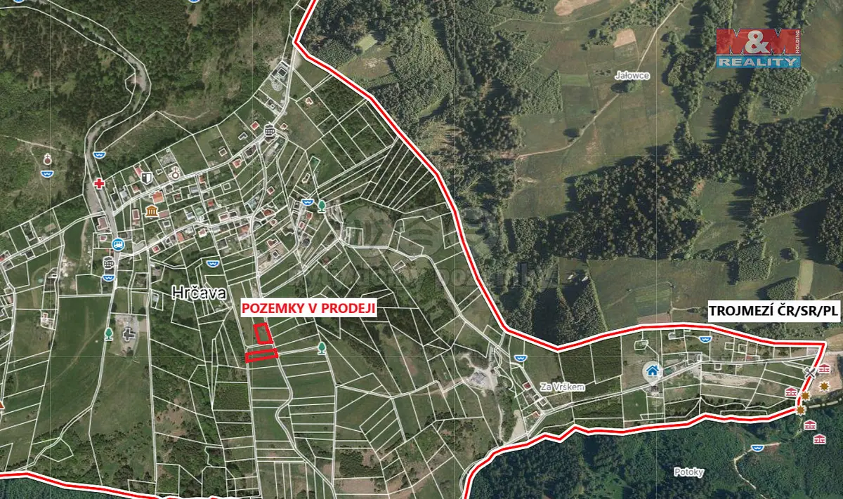 Prodej pozemku 1463 m², Hrčava · okres Frýdek-Místek