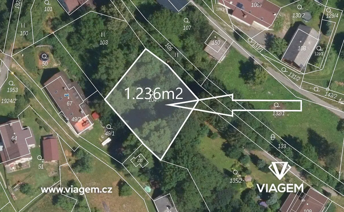 Prodej pozemku 1011 m², Roztoky u Semil