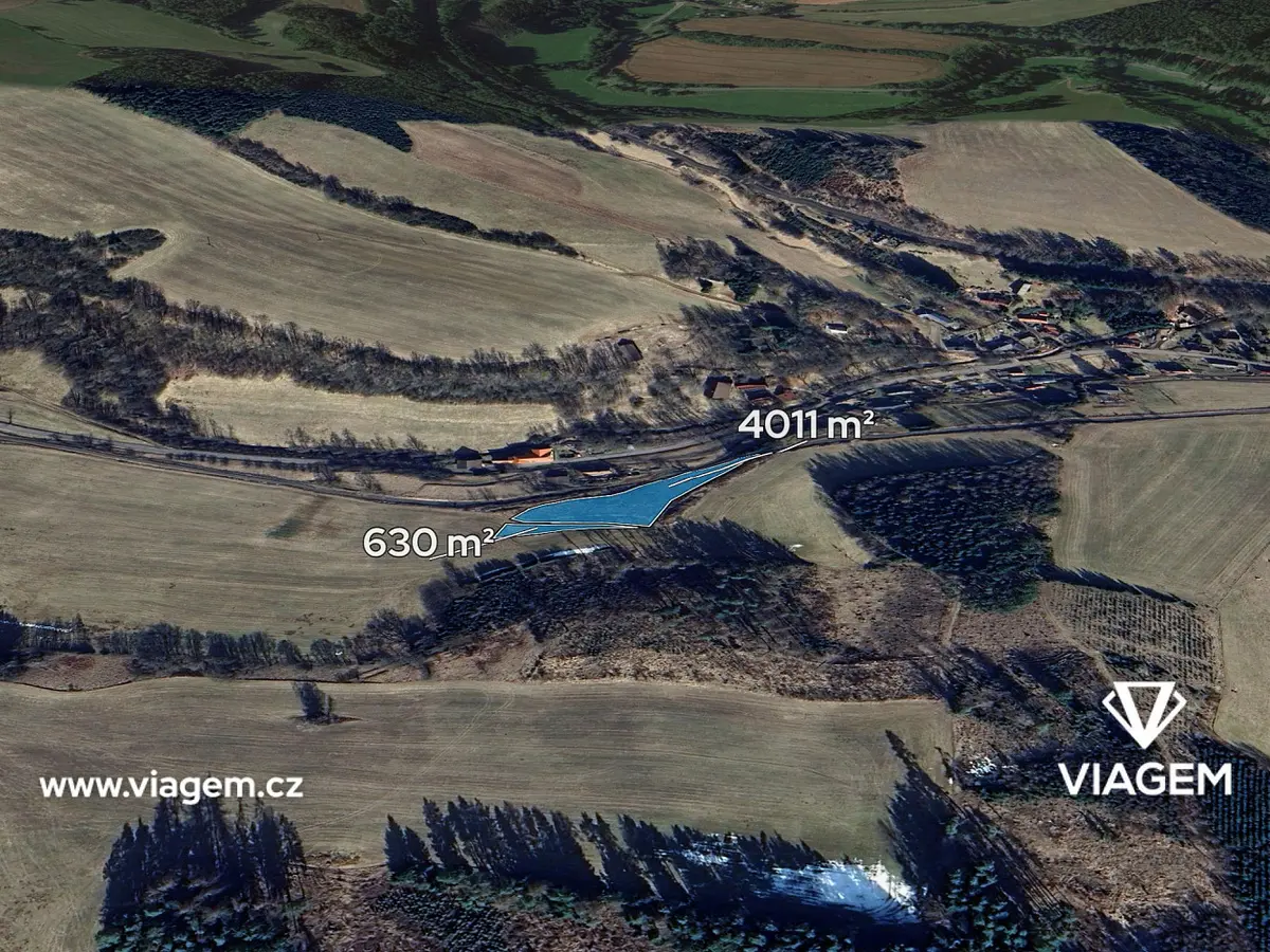 Prodej pozemku 4641 m², Ústí u Staré Paky · Stará Paka