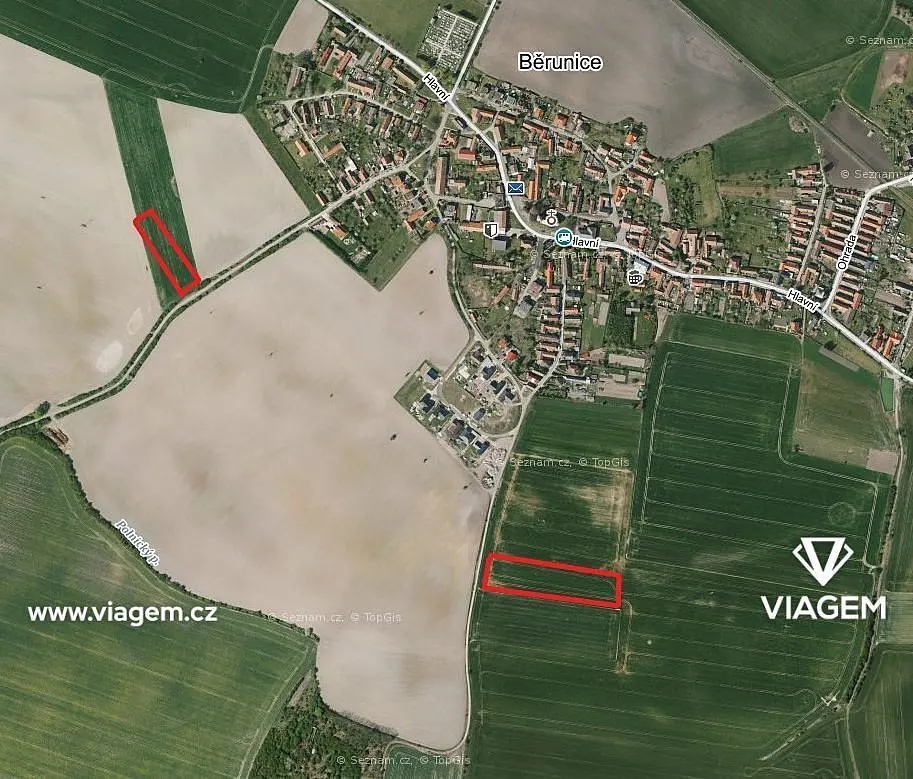 Prodej pozemku 1961 m², Běrunice · okres Nymburk