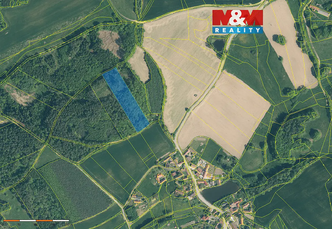 Prodej pozemku 9634 m², Hrazany - Klisinec · okres Písek
