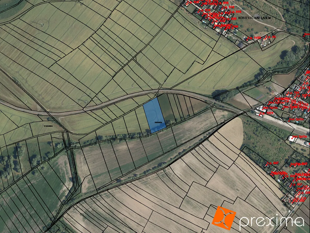 Prodej pozemku 985 m², Kostelec nad Labem · okres Mělník