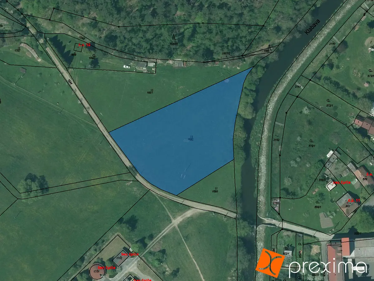 Prodej pozemku 2412 m², Dýšina · okres Plzeň-město