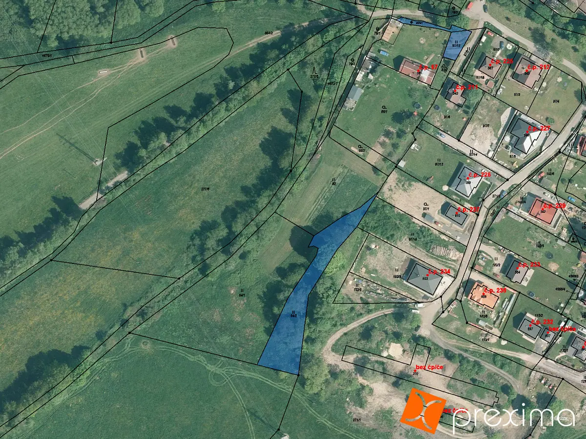 Prodej pozemku 183 m², Stará Voda · okres Cheb